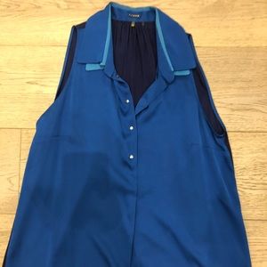 Two tone silk blouse in small